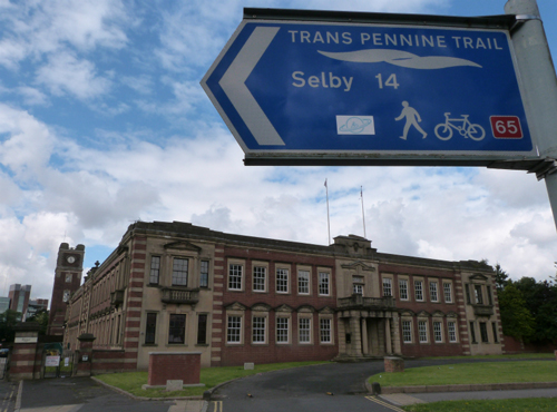 Terry's Chocolate Works and Trans Pennine Trail sign