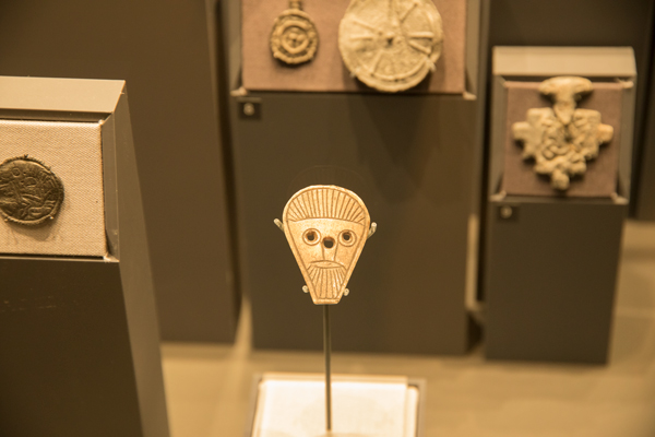 Bone plaque showing Viking face
