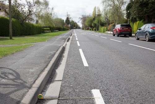 Cycle lane in Haxby