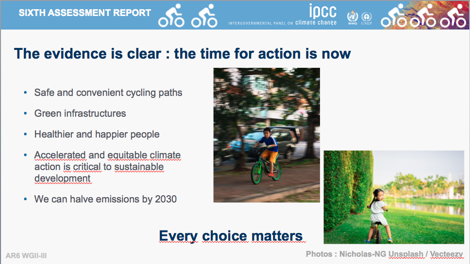 IPCC and cycling, final slide