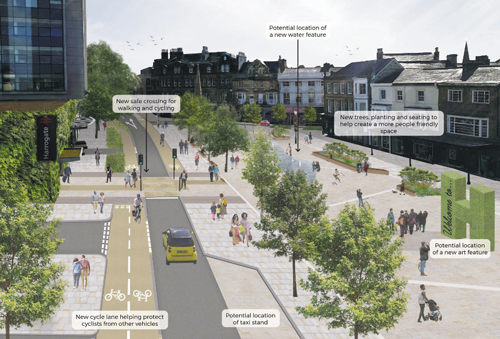 Visual showing Harrogate Station Gateway project