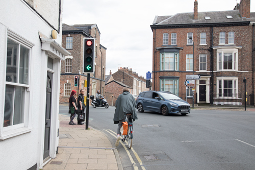 Lights at second stop line change to green