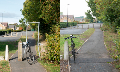 Before and after...Rossett Drive barrier