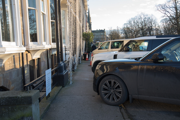 Pavement parking outside the Yorkshire Hotel, Harrogate