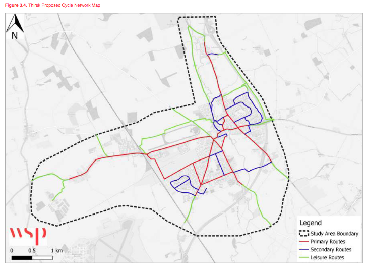 Thirsk cycle network map