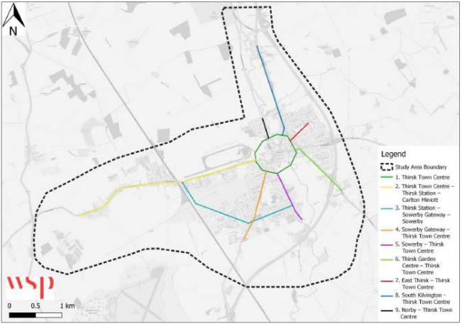 Thirsk Priority Active Travel map