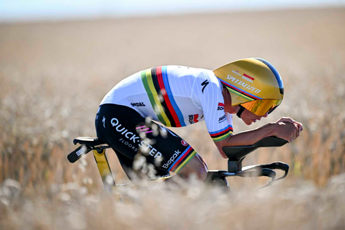 Remco Evenepoel on Stage 5 TDF 2025, by A.S.O./Billy Ceusters