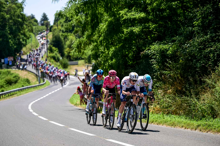Riders on Stage 7 TDF 2025, by A.S.O./Charly Lopez