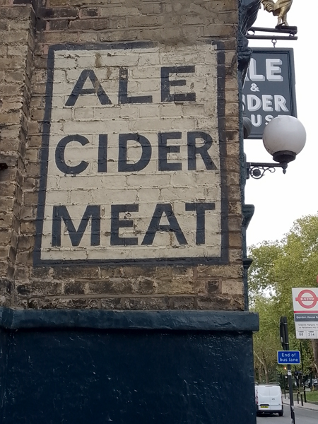 Advert for ale, cider and meat