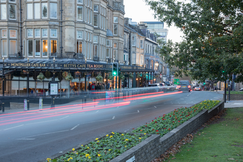 A main road through Harrogate town centre