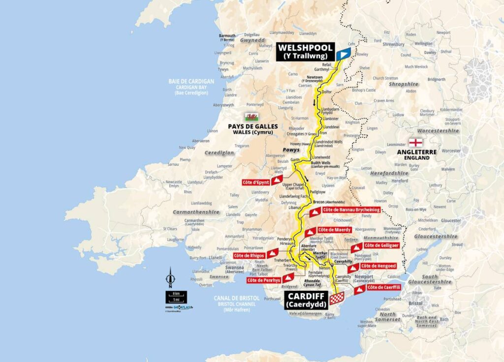 Stage 3 TDF 2027 map, copyright A.S.O./Tour de France