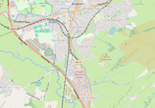 NYC Bid to Mayor’s Active Travel Fund Map showing Skipton and Snaygill