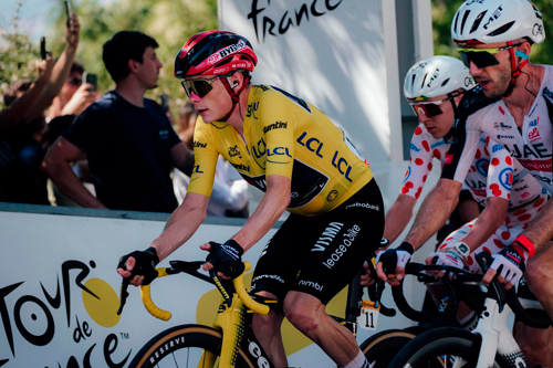 Punchy Finish to Stage 2 Vingegaard, Yates and Pogacar on Stage 2, by ASO/Thomas Maheux