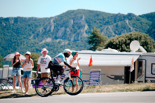 A Lidl Trek to Foix on Stage 4 Biniam Girmay on Stage 4, by ASO/Thomas Maheux