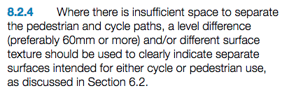 Para 8.2.4, LTN 1/20