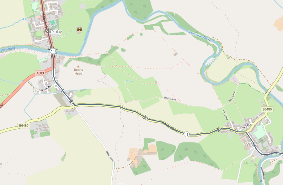 B6480 between Hornby and Wray
