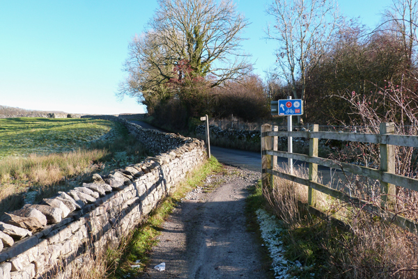 Gravel path by the A65